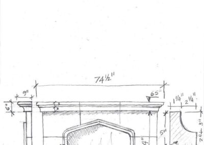 Custom Design Stone Architectural Elements Sketch