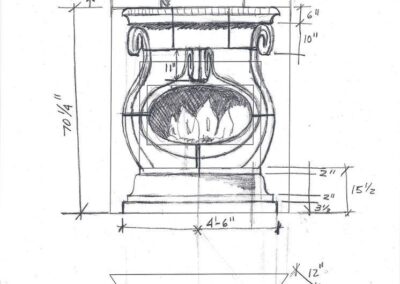 Custom Design Stone Architectural Elements Sketch