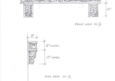 Custom Design Stone Architectural Elements Sketch