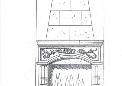 Custom Design Stone Architectural Elements Sketch