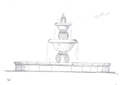 Custom Design Stone Architectural Elements Sketch