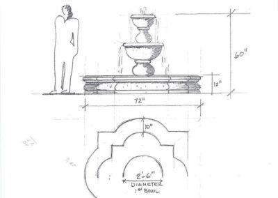 Custom Design Stone Architectural Elements Sketch