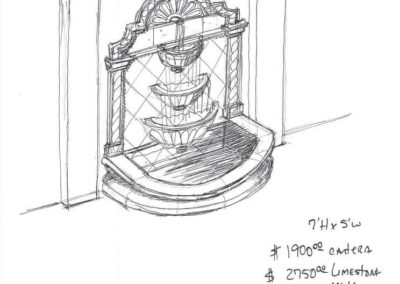 Custom Design Stone Architectural Elements Sketch