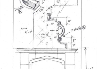 Custom Design Stone Architectural Elements Sketch