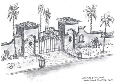 Custom Design Stone Architectural Elements Sketch