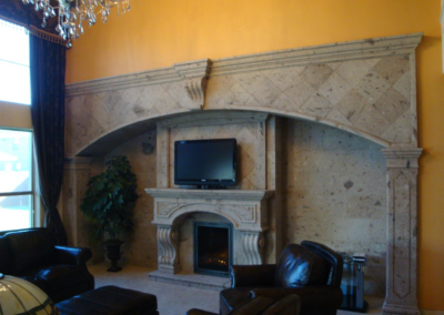 Custom Natural Stone Fireplace